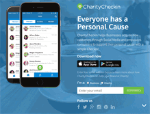 Tablet Screenshot of charitycheckin.com